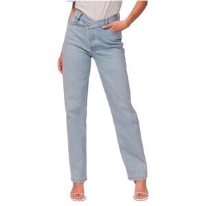 Abercrombie & Fitch The Dad high rise cross over button fly jeans 27 short